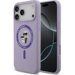 Karl Lagerfeld Liquid Silicone Karl and Choupette MagSafe Case for iPhone 17 Pro Max Purple - (KLHMP17XSCMKCRHU)