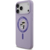 Karl Lagerfeld Liquid Silicone Karl and Choupette MagSafe Case for iPhone 17 Pro Max Purple - (KLHMP17XSCMKCRHU)