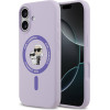 Karl Lagerfeld Liquid Silicone Karl and Choupette MagSafe Case for iPhone 17 Purple - (KLHMP17SSCMKCRHU)