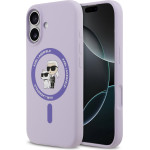 Karl Lagerfeld Liquid Silicone Karl and Choupette MagSafe Case for iPhone 17 Purple - (KLHMP17SSCMKCRHU)