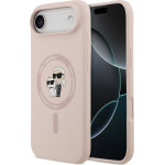 Karl Lagerfeld Liquid Silicone Karl and Choupette MagSafe Case for iPhone Air Pink - (KLHMP17MSCMKCRHP)
