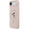 Karl Lagerfeld Liquid Silicone Karl and Choupette MagSafe Case for iPhone Air Pink - (KLHMP17MSCMKCRHP)