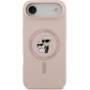 Karl Lagerfeld Liquid Silicone Karl and Choupette MagSafe Case for iPhone Air Pink - (KLHMP17MSCMKCRHP)