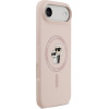 Karl Lagerfeld Liquid Silicone Karl and Choupette MagSafe Case for iPhone Air Pink - (KLHMP17MSCMKCRHP)