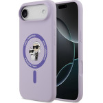 Karl Lagerfeld Liquid Silicone Karl and Choupette MagSafe Case for iPhone Air Purple - (KLHMP17MSCMKCRHU)