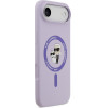 Karl Lagerfeld Liquid Silicone Karl and Choupette MagSafe Case for iPhone Air Purple - (KLHMP17MSCMKCRHU)