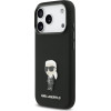 Karl Lagerfeld Liquid Silicone Metal Ikonik Case for iPhone 17 Pro Black - (KLHCP17LSMHKNPK)