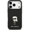 Karl Lagerfeld Liquid Silicone Metal Ikonik Case for iPhone 17 Pro Black - (KLHCP17LSMHKNPK)