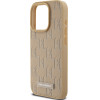 Karl Lagerfeld PU Leather Monogram Metal Logo MagSafe Case for iPhone 14 Pro Max Beige - (KLHMP14XPKHPORPE)