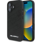 Karl Lagerfeld PU Quilted Pattern Case for iPhone 16 Black - (KLHCP16SPQKPMK)