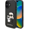 Karl Lagerfeld PU Saffiano Karl and Choupette Case for iPhone 16 Plus Black - (KLHCP16MSANKCPK)