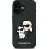 Karl Lagerfeld PU Saffiano Karl and Choupette Case for iPhone 16 Plus Black - (KLHCP16MSANKCPK)