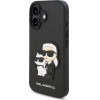 Karl Lagerfeld PU Saffiano Karl and Choupette Case for iPhone 16 Plus Black - (KLHCP16MSANKCPK)