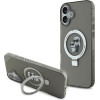 Karl Lagerfeld Ringstand Karl and Choupette MagSafe Case for iPhone 16 Black - (KLHMP16SHMRSKCK)