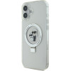 Karl Lagerfeld Ringstand Karl and Choupette MagSafe Case for iPhone 16 Plus White - (KLHMP16MHMRSKCH)