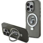 Karl Lagerfeld Ringstand Karl and Choupette MagSafe Case for iPhone 16 Pro Max Black - (KLHMP16XHMRSKCK)