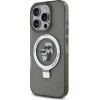 Karl Lagerfeld Ringstand Karl and Choupette MagSafe Case for iPhone 16 Pro Max Black - (KLHMP16XHMRSKCK)