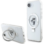 Karl Lagerfeld Ringstand Karl and Choupette MagSafe Case for iPhone 16e White - (KLHMPSE4HMRSKCH)