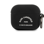 Karl Lagerfeld Rue St Guillaume Silicone Case for AirPods 3 Black - (KLACA3SILRSGBK)