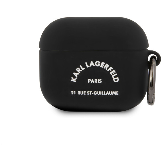 Karl Lagerfeld Rue St Guillaume Silicone Case for AirPods 3 Black - (KLACA3SILRSGBK)