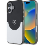 Mercedes PC/TPU Double Layer MagSafe Case for iPhone 16 Black/Silver - (MEHMP16S23HBIGK)