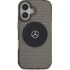 Mercedes PC/TPU Star Pattern MagSafe Case for iPhone 16 Plus Black - (MEHMP16M23HCPK)
