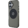 Mercedes PC/TPU Star Pattern MagSafe Case for iPhone 16 Plus Black - (MEHMP16M23HCPK)