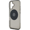 Mercedes PC/TPU Star Pattern MagSafe Case for iPhone 16 Plus Black - (MEHMP16M23HCPK)