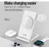 Nillkin PowerTrio 3in1 Wireless Charger MagSafe for Apple Watch White (MFI) - (57983112830)