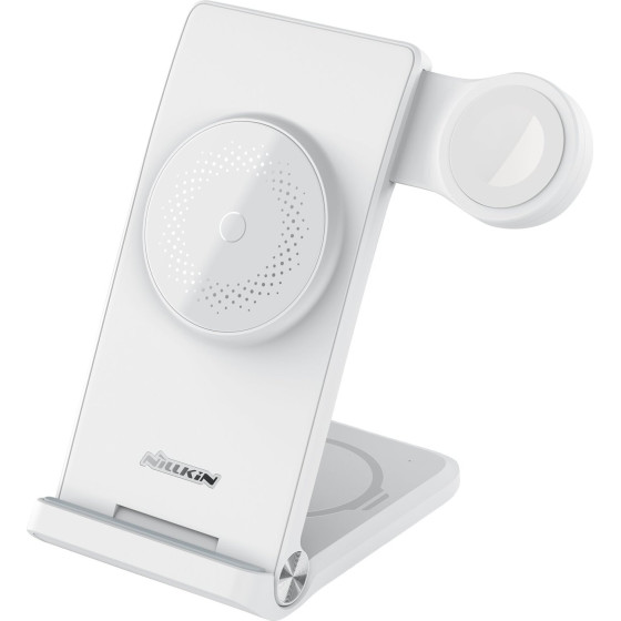 Nillkin PowerTrio 3in1 Wireless Charger MagSafe for Apple Watch White (MFI) - (57983112830)