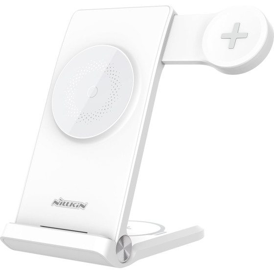 Nillkin PowerTrio 3in1 Wireless Charger MagSafe for Samsung Watch White - (57983112829)