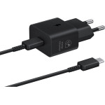 Samsung EP-T2510EBE + EP-DN980BBE USB-C 25W Travel Charger + USB-C Data Cable Black (OOB Bulk) - (57983121786)