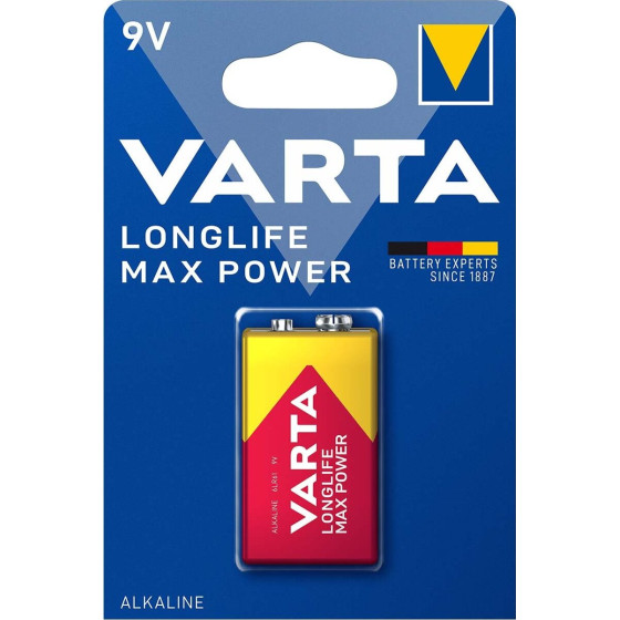 Varta Longlife Max Power 9V Battery 1pcs - (4722101401)