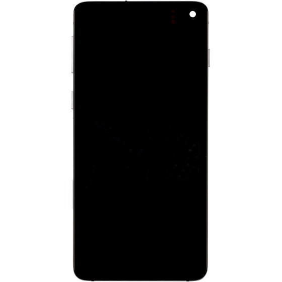 Compatible LCD display + Touch Unit + Front Cover for Samsung G973 Galaxy S10 Black OEM - (57983122926)
