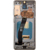 Compatible LCD display + Touch Unit + Front Cover for Samsung G980/G981 Galaxy S20 Cosmic Gray OEM - (57983120484)