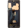Compatible LCD display + Touch Unit + Front Cover for Samsung G986/G985 Galaxy S20+ Cosmic Black OEM - (57983120970)