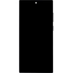 Compatible LCD display + Touch Unit + Front Cover for Samsung S908 Galaxy S22 Ultra Phantom Black OEM - (57983125479)