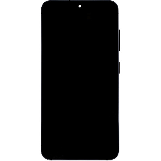 Compatible LCD display + Touch Unit + Front Cover for Samsung S911B Galaxy S23 Phantom Black OEM - (57983128302)