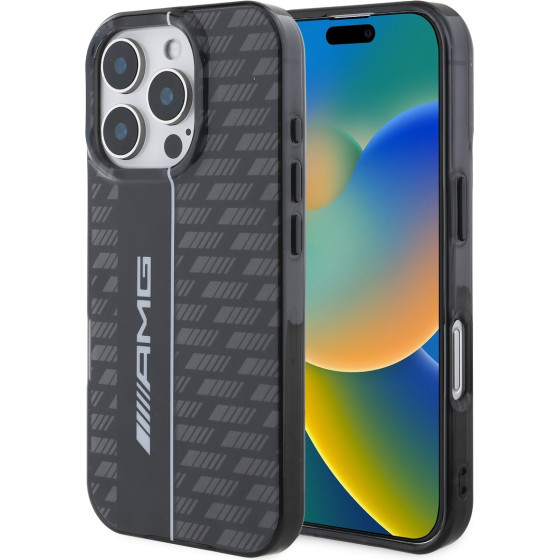 AMG Carbon Pattern Case For Iphone 16 Pro Max Black - (AMHCP16X2DVCK)