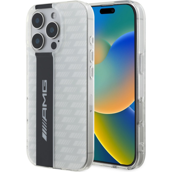 AMG Carbon Pattern Case For Iphone 16 Pro Max White - (AMHCP16X2DVCW)