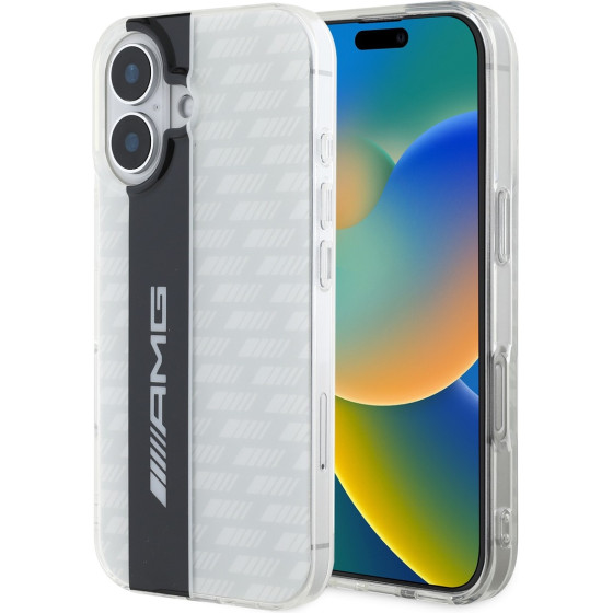 AMG Carbon Pattern Case For Iphone 16 White - (AMHCP16S2DVCW)
