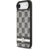 DKNY Pu Leather Checkered Pattern And Stripe Case For Iphone Air Black - (DKHCP17MPCPTSSK)