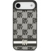 DKNY Pu Leather Checkered Pattern And Stripe Case For Iphone Air Black - (DKHCP17MPCPTSSK)