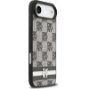 DKNY Pu Leather Checkered Pattern And Stripe Case For Iphone Air Black - (DKHCP17MPCPTSSK)