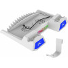 iPega P5S023 Multifunctional Charging Rgb Stand With Cooling For PS5/PS5 Slim/PS5 Pro White - (PG-P5S023)
