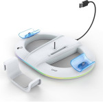 iPega P5S045 Vertical Charging Stand With Rgb For PS5 Slim/PS5 Pro White - (PG-P5S045)