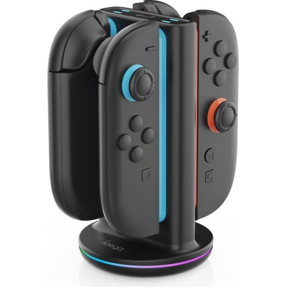 iPega SW2051 Charger Dock With Rgb For Joycon Controllers Nintendo Switch 2 Black - (PG-SW2051)