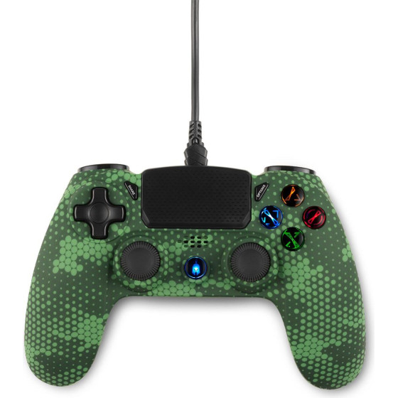 Spartan Gear - Hoplite 2 Wired Controller (Compatible With Pc And Playstation 4) (color: Green camo)
