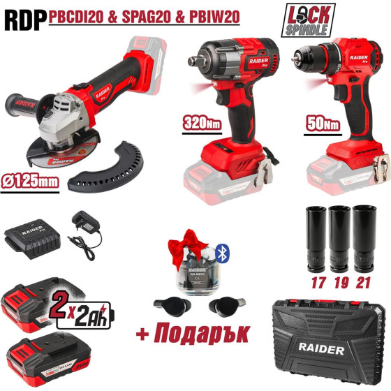 RAIDER R20 ��� �������� ������,���������������� & �������������� 2x2Ah RDP-PBCDI20&SPAG20&PBIW20 - (030255)
