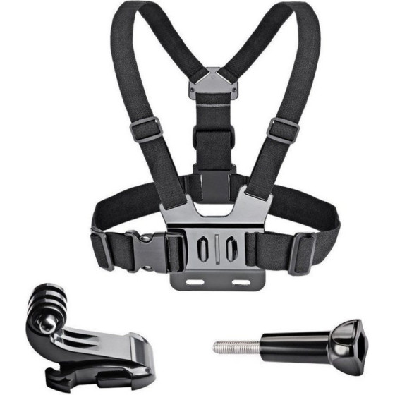 Hurtel Adjustable Harness For a Sports Camera With a Rotating Tripod And a Phone Stand 9145576282748 - (Chest Strap Mount With 360 Degree Rotation Selfie Tripod Mobile holder)